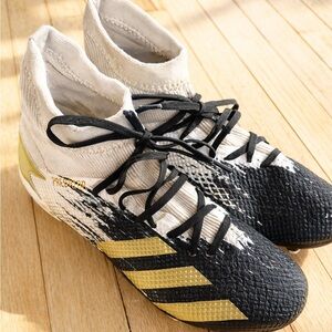 Adidas Predator Soccer Cleats Men’s Size 7 Black Gold High Top FG